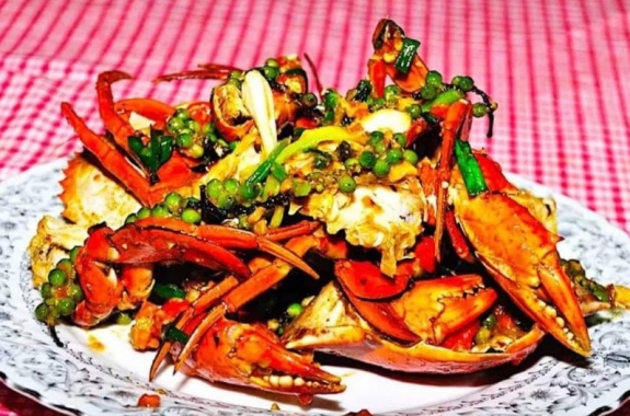 Best seafood, crab with green pepper