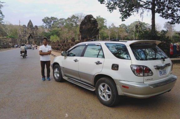 Mr Phart with lexus car, Angkor Wat > Phnom Penh
