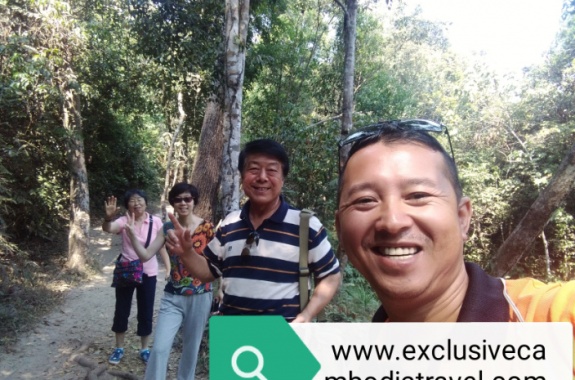Transport by Exclusive Cambodia Travel-Walking up to Kbal Spean hill